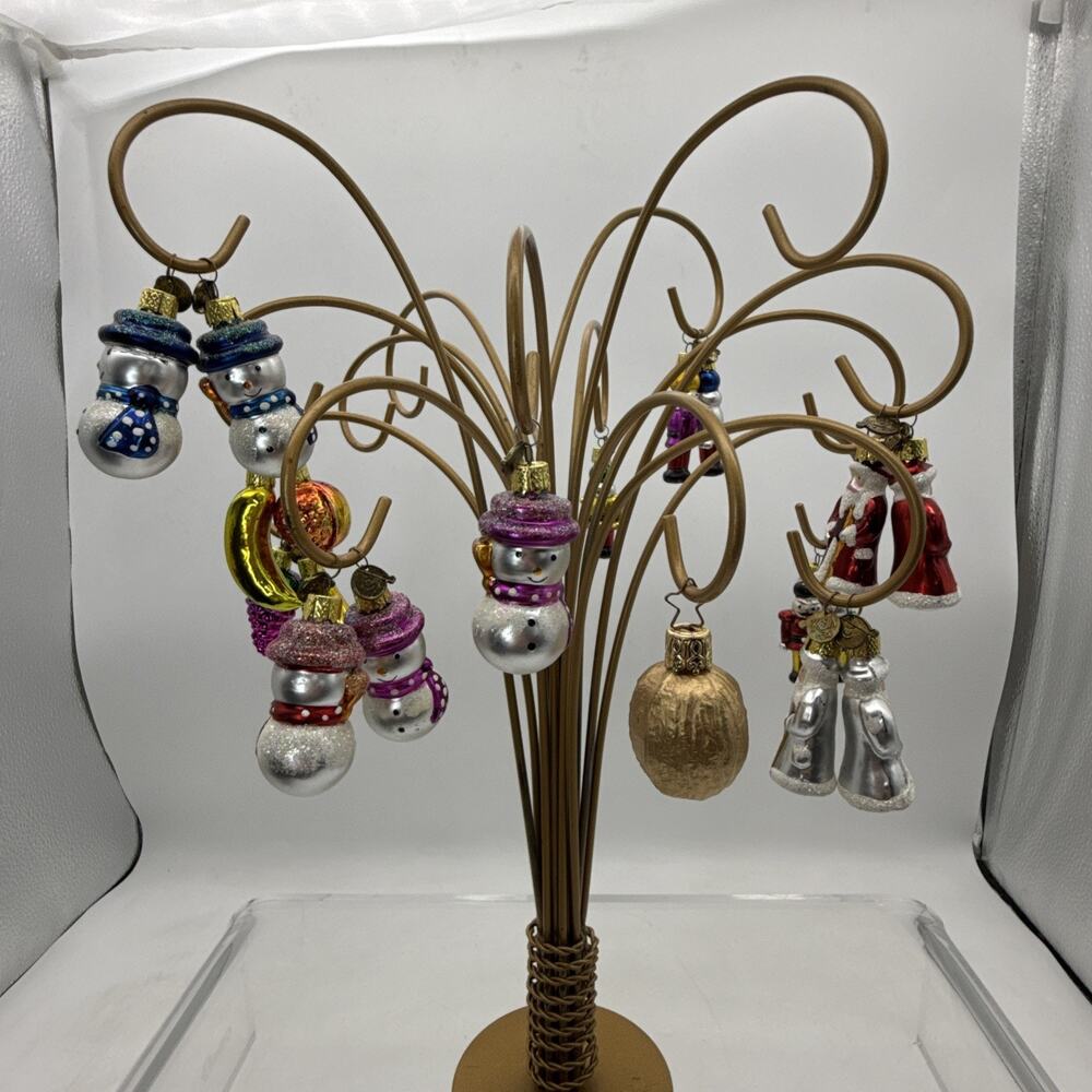 20 Mini Glass Ornaments 19 KSA Kurt S Adler Santa Nutcracker Snowman Fruit